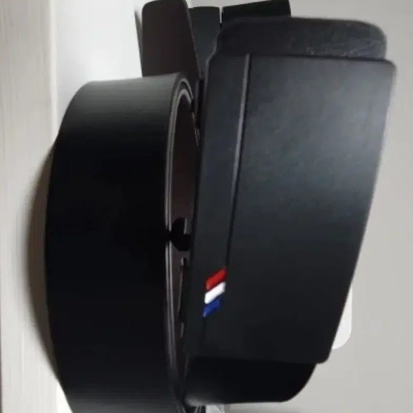 [BUNJANG] Black Leather Belt Set for Men / 블랙 가죽 벨트 남성용 5개 20000원
