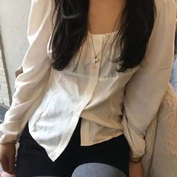 [BUNJANG] Our Cabinet Ruby Puff Blouse - Ivory / 아워캐비넷 루비 퍼프 블라우스 - 아이보리