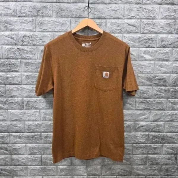 [BUNJANG] Carhartt Pocket T-Shirt Brown Oversized Fit / 칼하트 포켓 반팔 티셔츠 브라운  사이즈 95 오버핏