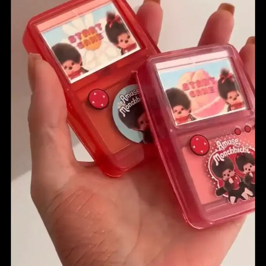 [BUNJANG] AMUSE Monchhichi Game Console Lip & Cheek Healthy Balm Peach Balm / 어뮤즈 몬치치 게임기 립 앤 치크 헬시밤 복숭아밤
