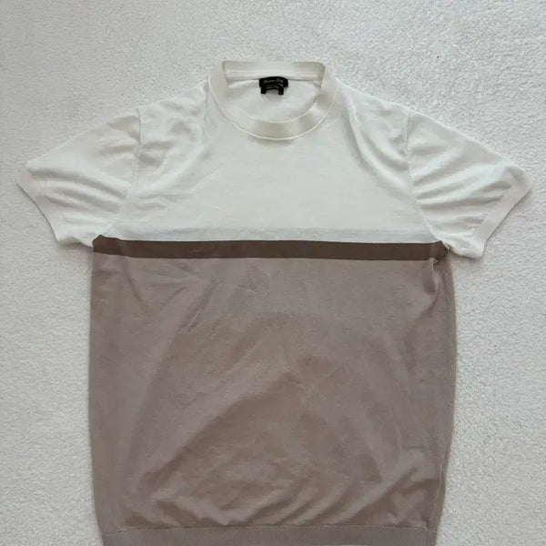 [BUNJANG] Massimo Dutti Colorblock Short Sleeve Knit Tee / 마시모두띠 컬러블록 반팔 니트티