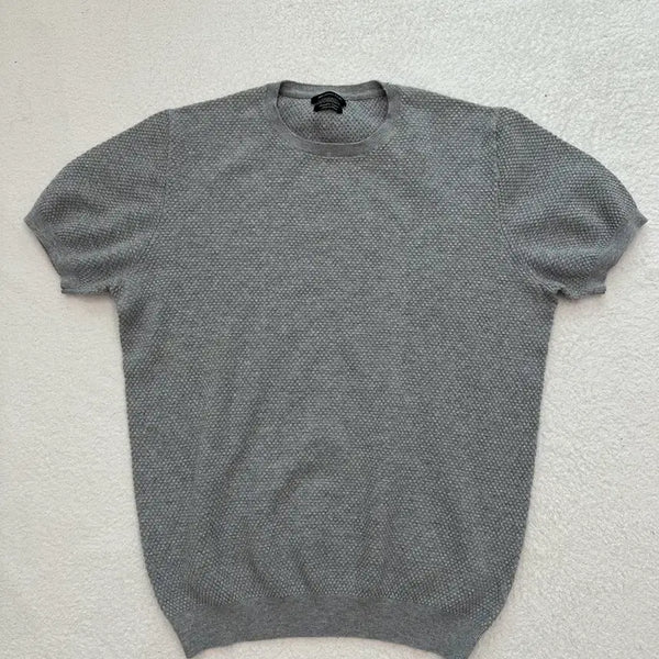 [BUNJANG] Massimo Dutti Short Sleeve Knit Gray / 마시모두띠 반팔 니트 그레이