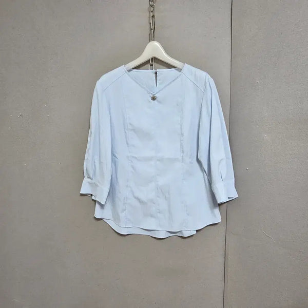 [BUNJANG] Demian Sky Blue 8-Sleeve Blouse Size 85 / 데미안 하늘색 8부소매 블라우스 85  n5652