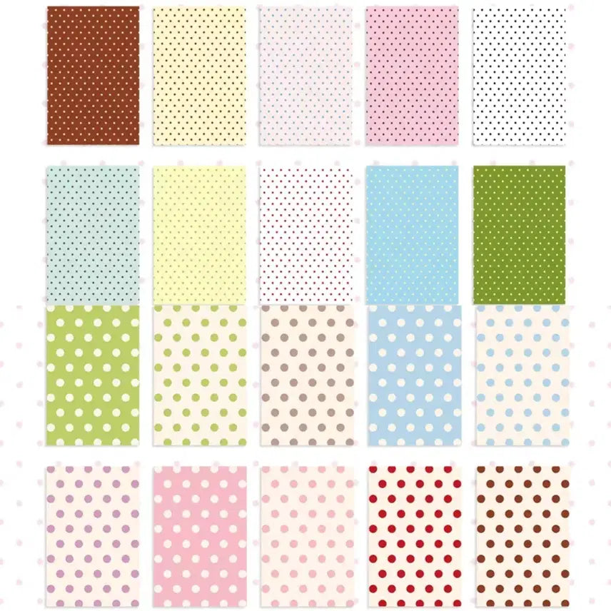 [BUNJANG] Polka Dot Background Memo Pad Inserts (20 Designs) / 땡땡이 배경지 20종 메모지띵 속지띵
