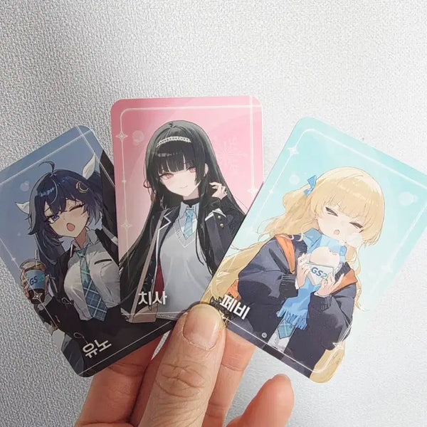 [BUNJANG] GS25 Collaboration Character Card Bundle Set (Yuno, Chisa, Pebbi) / 명조 GS25 콜라보 캐릭터 카드 유노/치사/페비 일괄