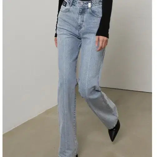 [BUNJANG] Eumkim Pin Washed Straight Denim Pants Size M / 으음키임 핀 워시드 스트레이트 데님 팬츠 m 사이즈