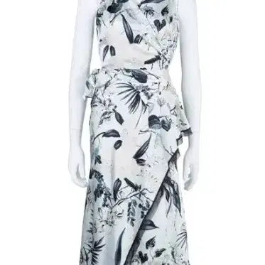 [BUNJANG] Max Mara Floral Silk Wrap Dress Size 36 (44-55) / 막스마라 플로럴 실크 랩 원피스36(44~55)
