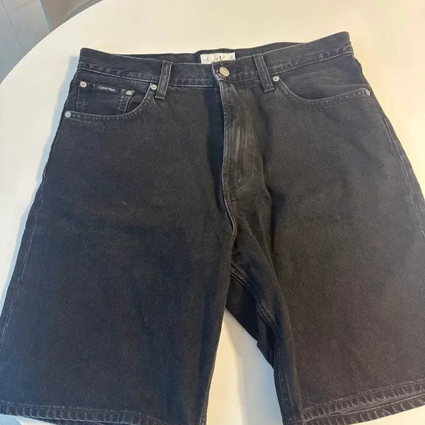 [BUNJANG] Calvin Klein x Palace Black Denim Shorts / 캘빈클라인  팔라스 블랙 데님 반바지