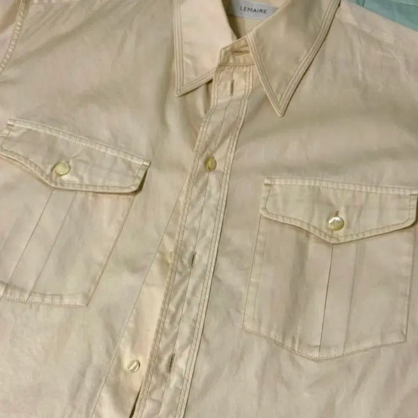 [BUNJANG] Lemaire Western Shirt Ivory Size 48 / 르메르 웨스턴 셔츠 48 사이즈 판매합니다.