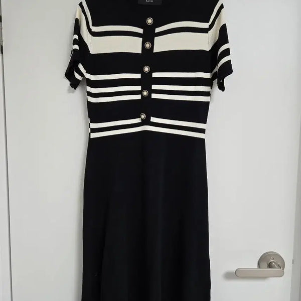 [BUNJANG] Satin Knit Summer Dress Stripe / 샤틴 니트 여름 원피스 스프라이트