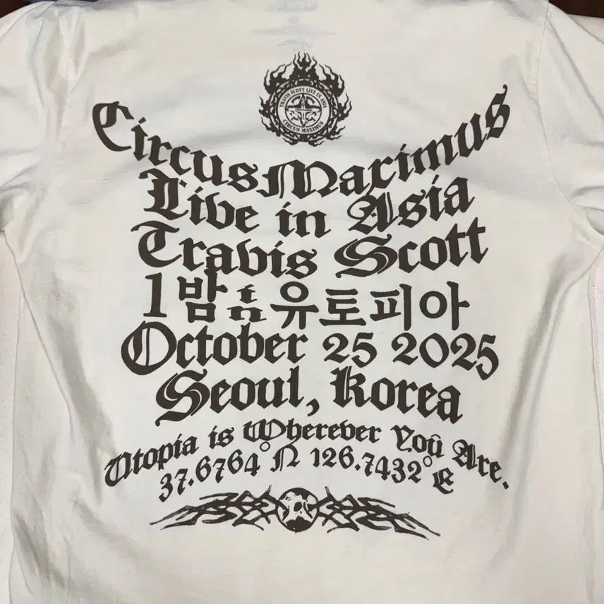 [BUNJANG] Travis Scott Seoul Tour T-Shirt / 트레비스 스캇 내한 티셔츠