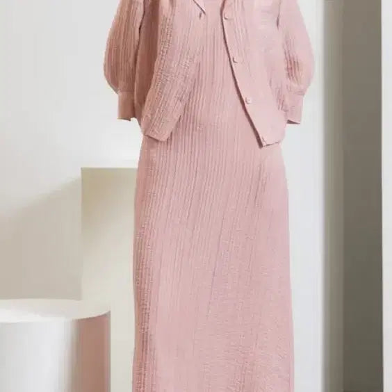[BUNJANG] Max Studio Seersucker Dress Set / (새상품)막스 스튜디오 시어서커 원피스66