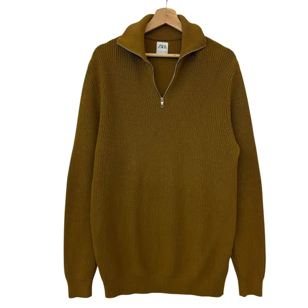 [BUNJANG] Zara Half-Zip Cotton Knit L / 자라 하프집업 코튼 니트 L 정품 49 58 80
