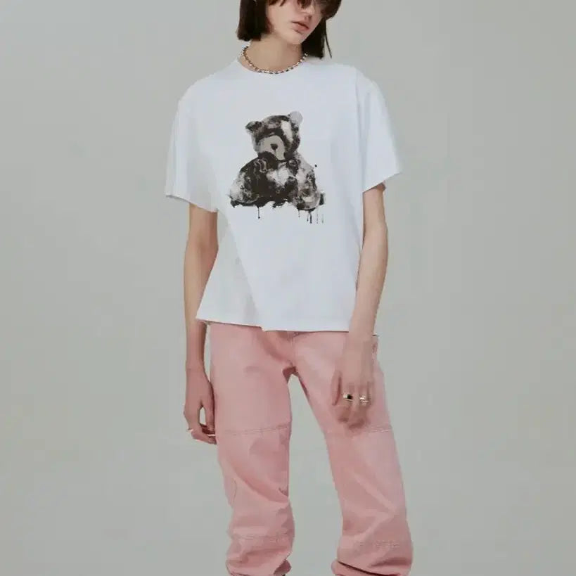[BUNJANG] Insilence Woman Teddy Bear T-shirt (S) / 인사일런스우먼 테디베어 티셔츠 s