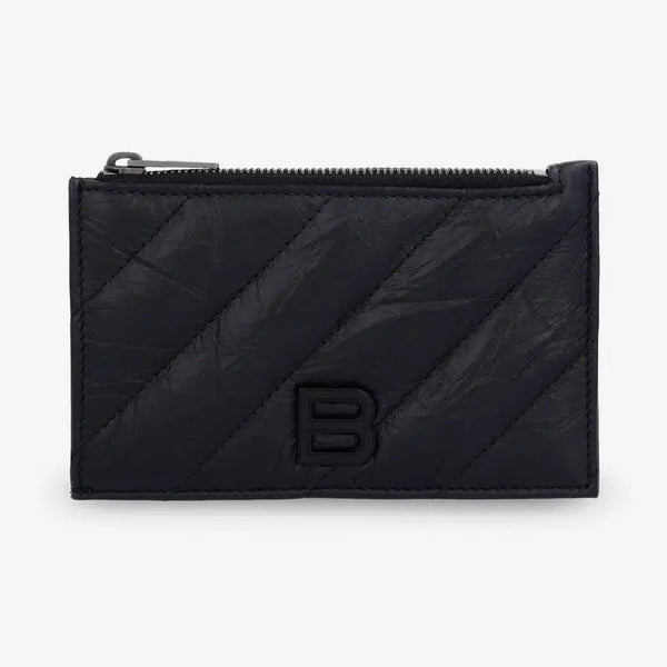 [BUNJANG] Balenciaga Crush Quilted Long Coin Card Holder Wallet / 발렌시아가 크러쉬 퀄티드 롱 코인 카드 홀더 지갑