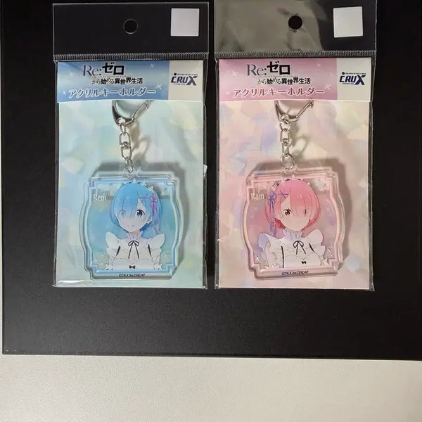 [BUNJANG] Re:Zero Rem Ram Acrylic Keychain (Sealed) / 리제로 렘 람 키링