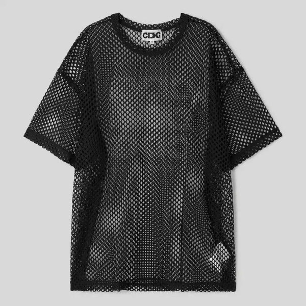 [BUNJANG] CDG Black Mesh Short Sleeve T-Shirt / CDG 블랙 메쉬 반팔 티셔츠