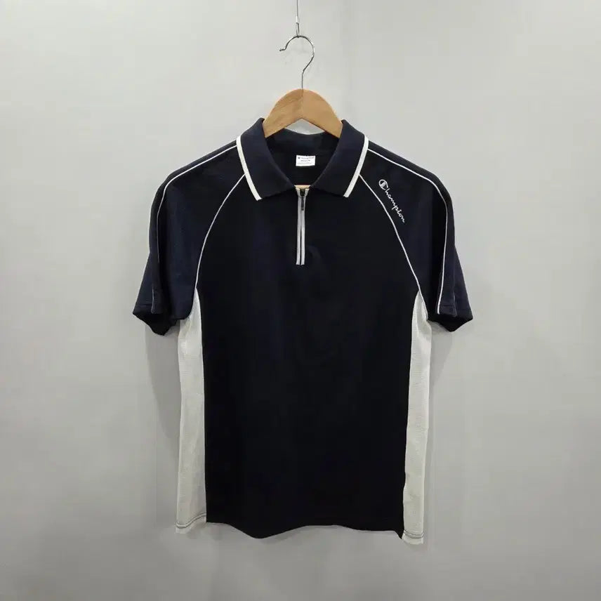 [BUNJANG] Champion Half-Zip Short-Sleeve Jersey Navy M / 챔피온 반집업 반팔 져지 네이비 M