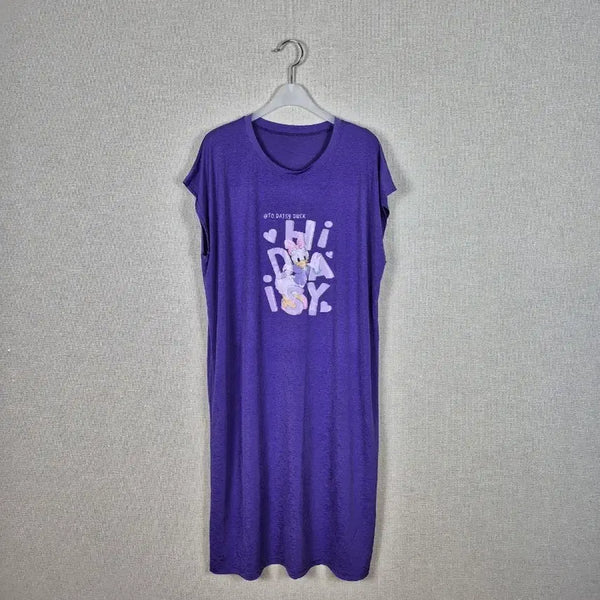 [BUNJANG] Daisy Duck Purple Sleeveless Dress / (#77,88추천/택없는새상품)왕스판 데이지덕 퍼플나시 원피스