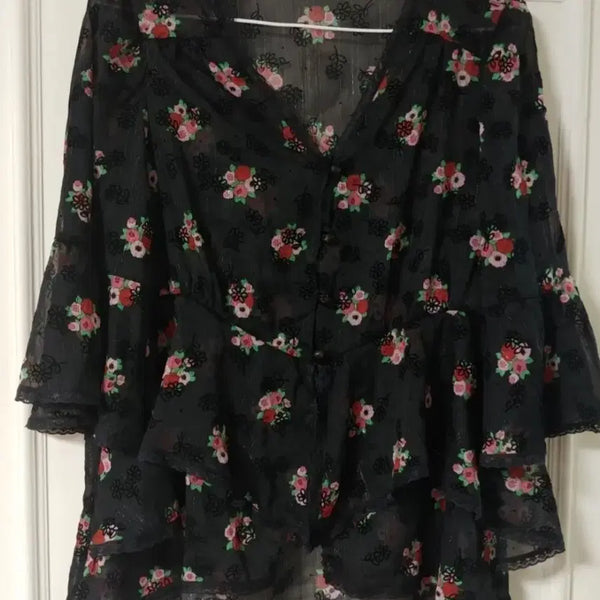 [BUNJANG] Anna Sui Floral Pattern Blouse / 안나수이 블라우스