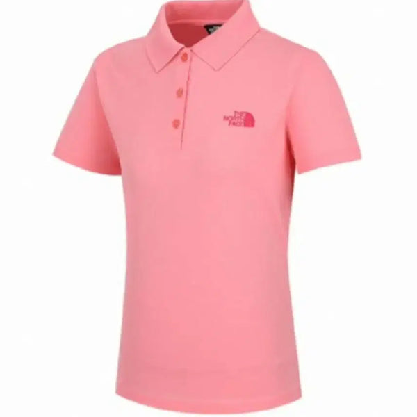 [BUNJANG] The North Face Pink Short Sleeve Polo T-Shirt Women's 95 / 노스페이스 핑크 반팔 폴로티셔츠 95