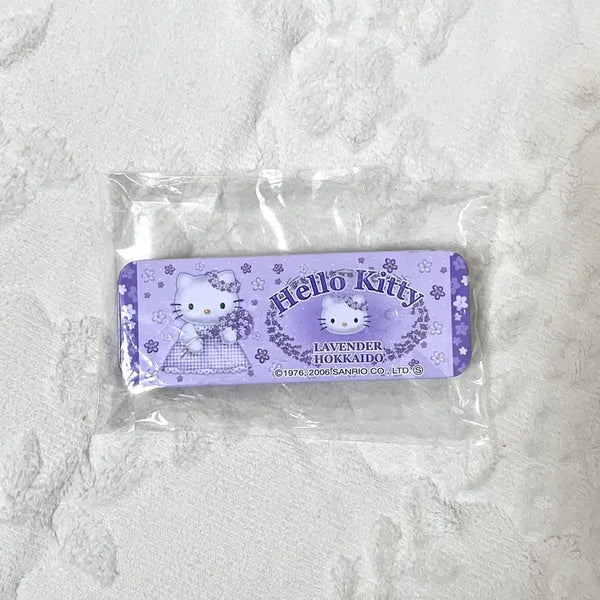 [BUNJANG] Vintage Hokkaido Lavender Hello Kitty Tin Case & Band Set / 고전 빈티지 훗카이도 라벤더 헬로키티 틴케이스 밴드 세트 고리 키링
