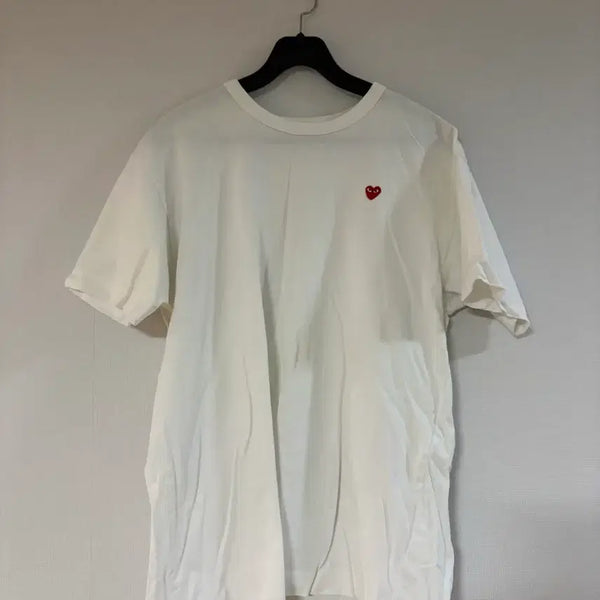 [BUNJANG] Comme des Garçons Play Heart Logo Short Sleeve T-Shirt L / 런던직구 꼼데가르송 하트 로고 반팔티 L