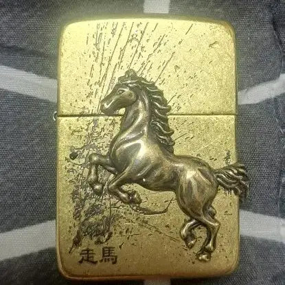 [BUNJANG] Vintage Brass Horse Design Zippo Lighter / 빈티지 말 디자인 황동 지프라이터