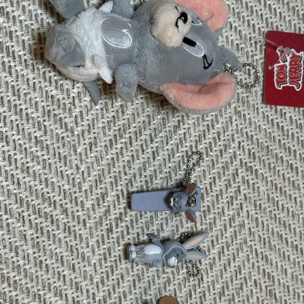 [BUNJANG] Tom and Jerry Tuffy Plush Keychain Bundle / 톰과 제리 터피 인형 키링