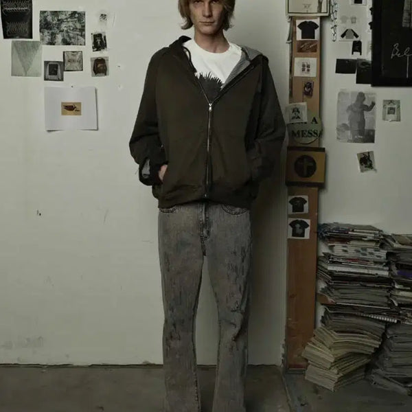 [BUNJANG] Basketcase Gallery Thermal Lined Hoodie / 베스켓케이스 갤러리 basketcase gallery 써멀 후드 s
