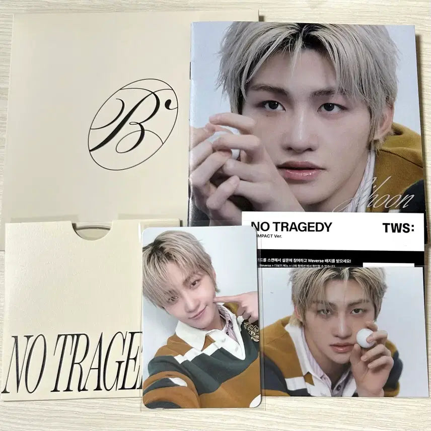 [BUNJANG] Tours Compact Blush Jihoon Set Album Photocard No Tragedy / 투어스 컴팩트 blush 지훈 세트 앨범 포카 no tragedy