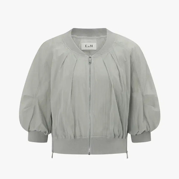 [BUNJANG] EBM Cropped Jumper Light Grey / Ebm/ 이비엠 크롭 점퍼 *새상품*