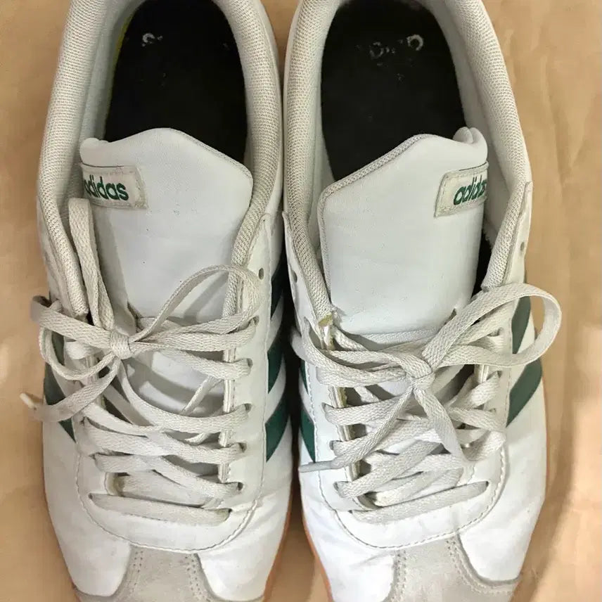 [BUNJANG] Adidas VL Court Base Cloud White Collegiate Green / 아디다스 VL 코트 베이스 클라우드 화이트 컬리지에이트 그린