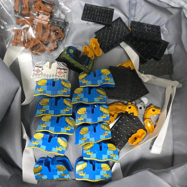 [BUNJANG] Compatible Lego Castle Kingdom Horse Saddle Helmet Bundle Set / (호환) 레고 캐슬 킹덤 말 안장 투구 일괄