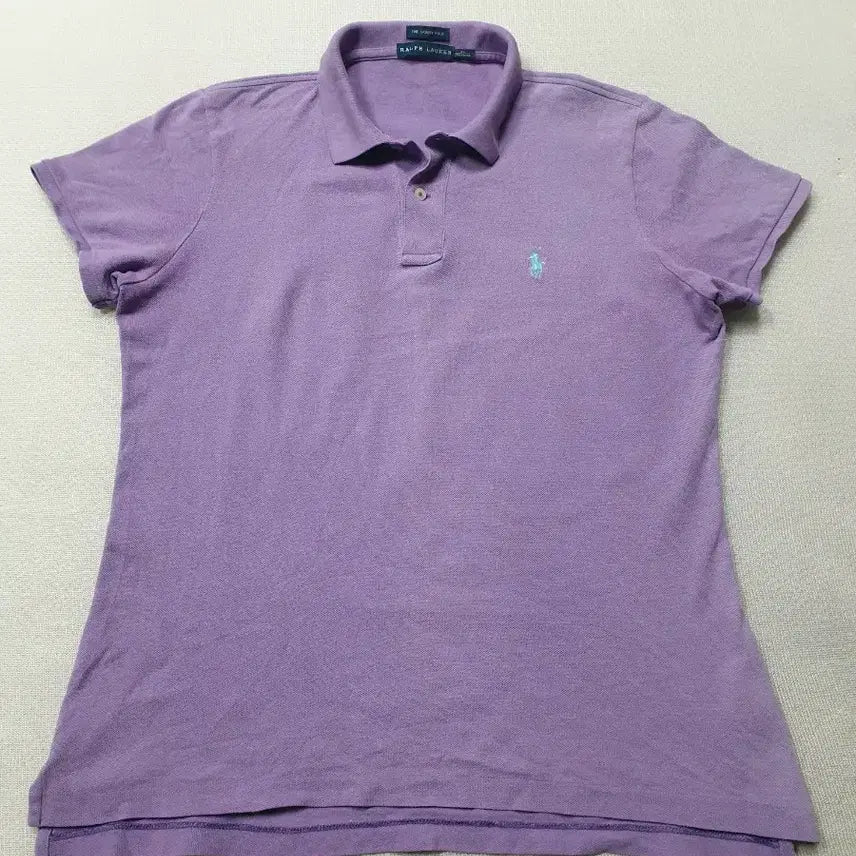 [BUNJANG] Ralph Lauren Purple Short Sleeve Polo T-Shirt Women's 100-105 / 랄프로렌 퍼플 반팔 폴로 티셔츠 여성100~105