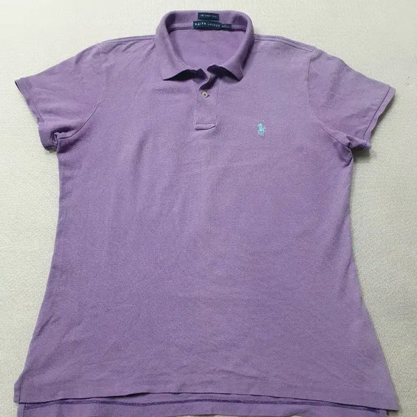 [BUNJANG] Ralph Lauren Purple Short Sleeve Polo T-Shirt Women's 100-105 / 랄프로렌 퍼플 반팔 폴로 티셔츠 여성100~105