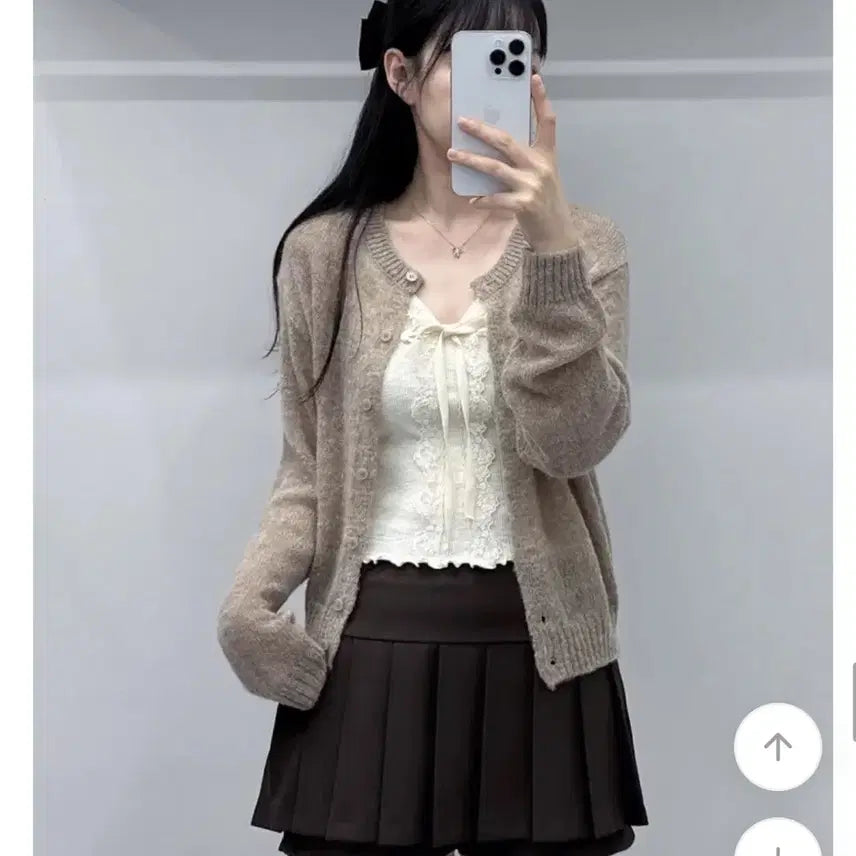 [BUNJANG] LogiCloset Alpaca Knit Cardigan - Beige / [새상품] 에이블리 지그재그 무신사 로지클로젯 여름 가디건 베이지색