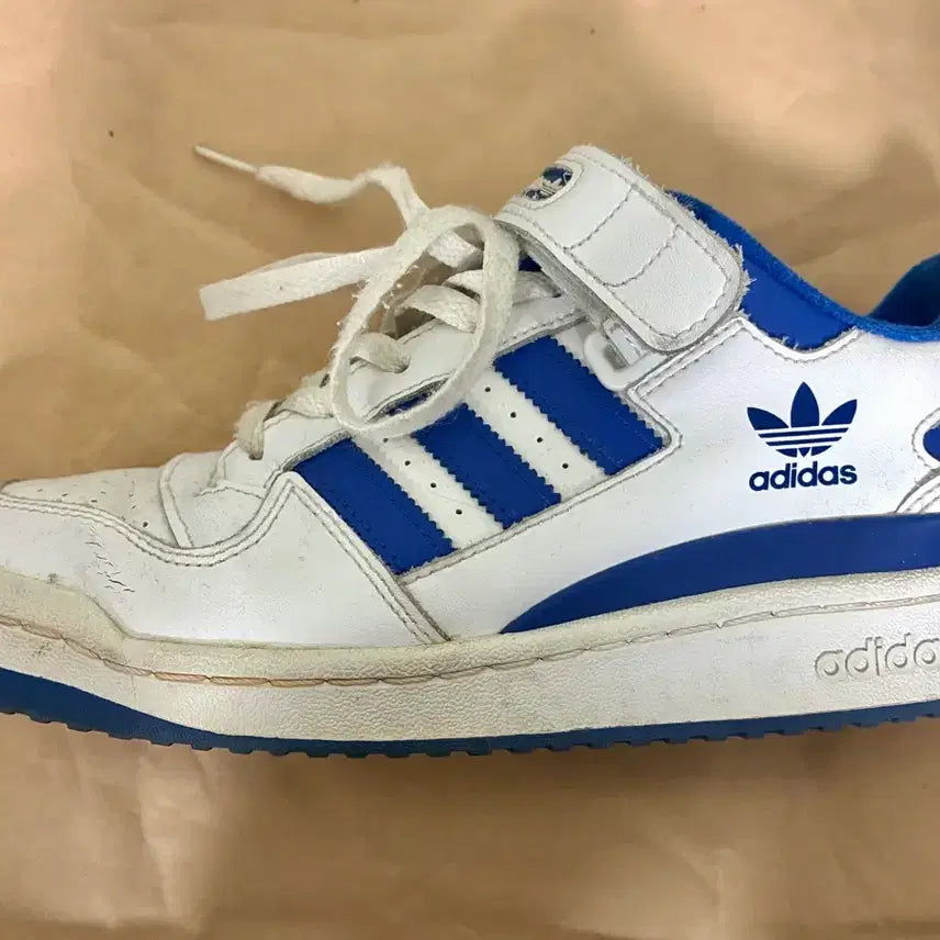 [BUNJANG] Adidas Forum Low White Royal Blue Sneakers / 아디다스 포럼 로우 화이트 로열 블루