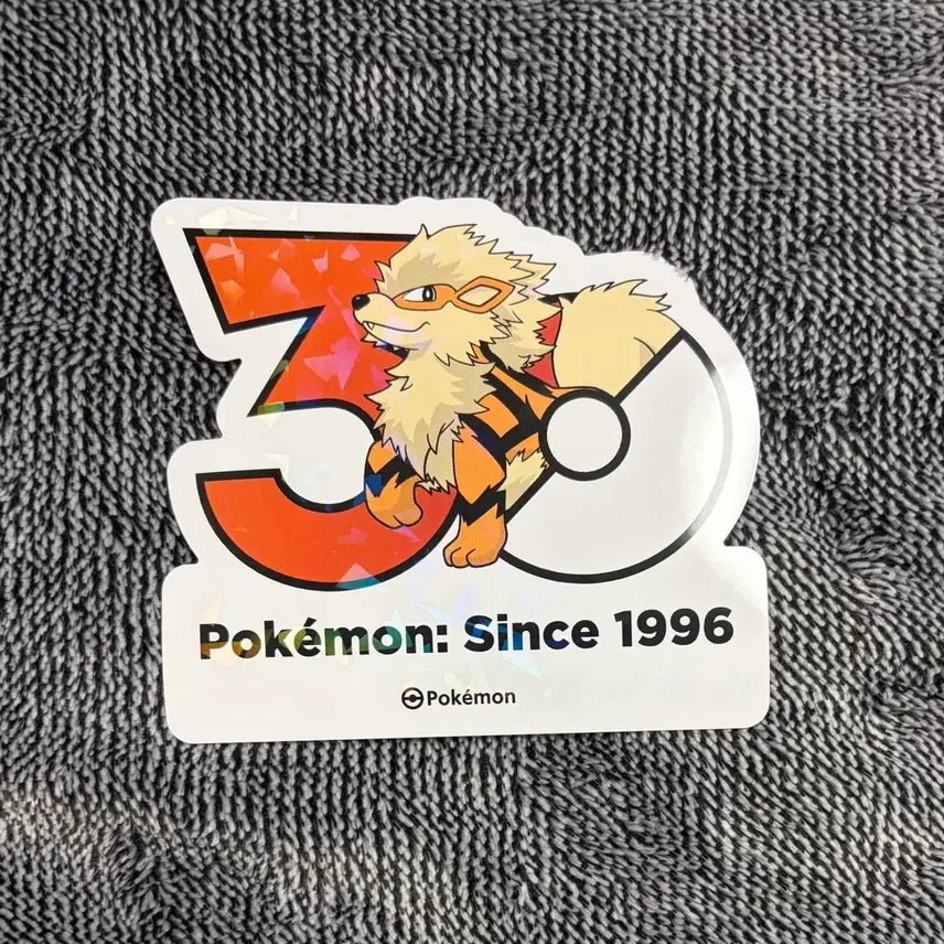 [BUNJANG] Pokemon 30th Anniversary Logo Sticker - Growlithe / 한국한정] 포켓몬 30주년 로고 스티커 윈디