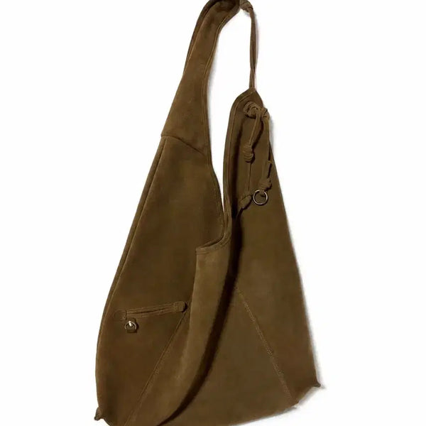 [BUNJANG] Archive Appk Suede Camel Shoulder Bag / 아카이브앱크 스웨이드 카멜 숄더백