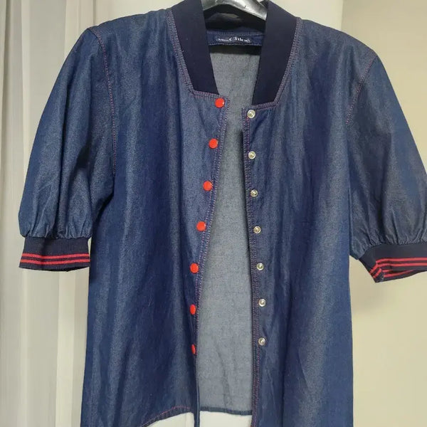 [BUNJANG] Miss Chloe Denim Short Sleeve Jacket / 미스끌로에 데님반팔자켓