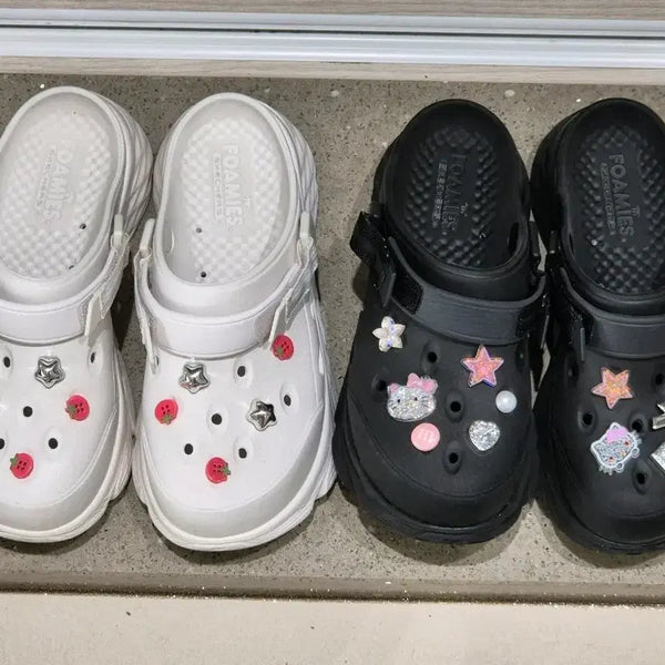 [BUNJANG] Skechers Clogs Black White / 스케쳐스 클로그 240 / 블랙, 화이트