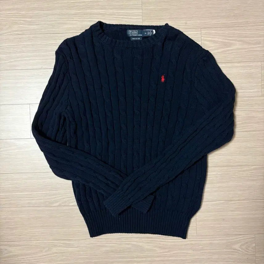 [BUNJANG] Polo Cable Knit Sweater / 폴로 케이블 니트
