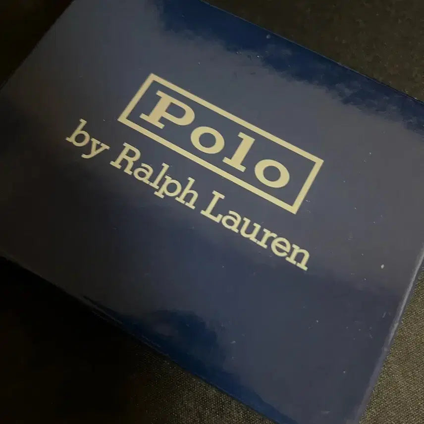 [BUNJANG] Polo Cotton Leather Card Case Navy / 폴로 코튼 레더 카드 케이스 네이비