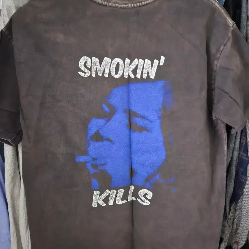 [BUNJANG] Blind Files Smoking Kills T-Shirt Dark Brown (First Edition) / 블라인드파일즈 스모킹킬스 초판 다크브라운 0