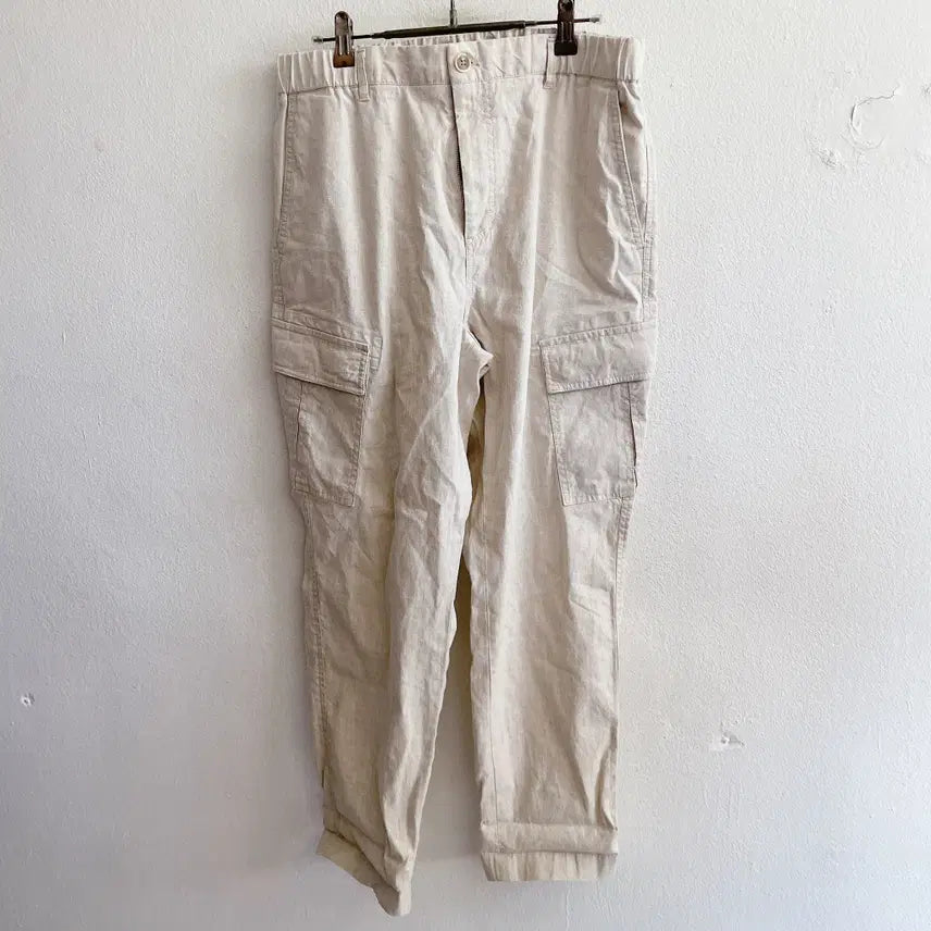 [BUNJANG] Series Linen Cargo Pants Size 78 / 남성78) 시리즈 린넨 카고바지