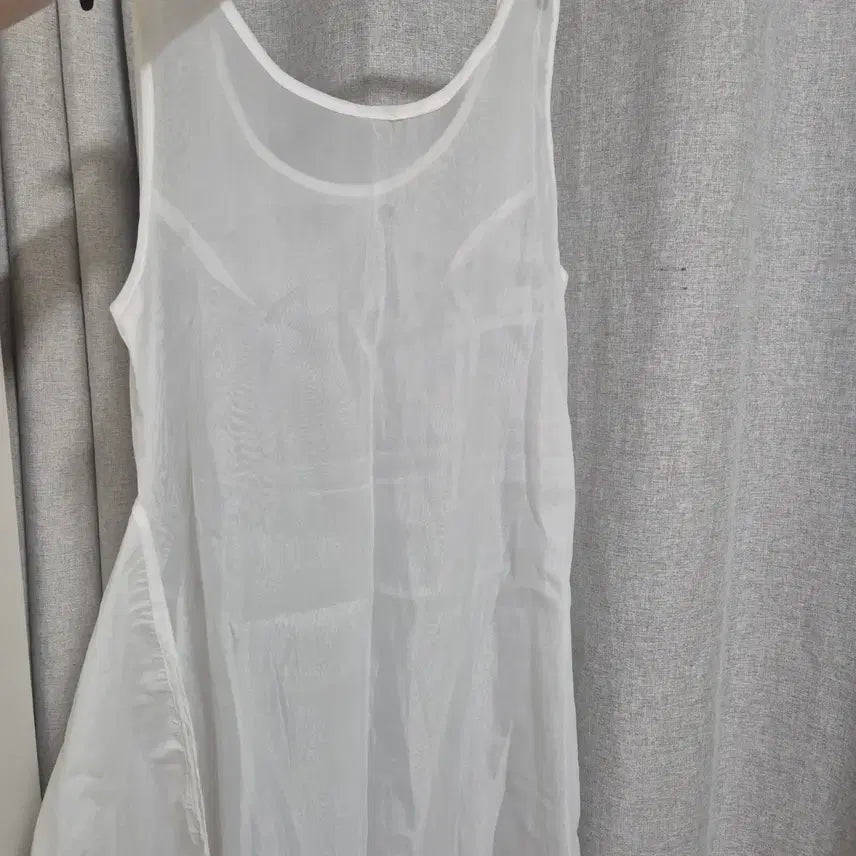 [BUNJANG] White Organza See-through Layered Wrap Skirt Dress / 화이트 오간자 시스루 레이어드 랩 스커트 원피스