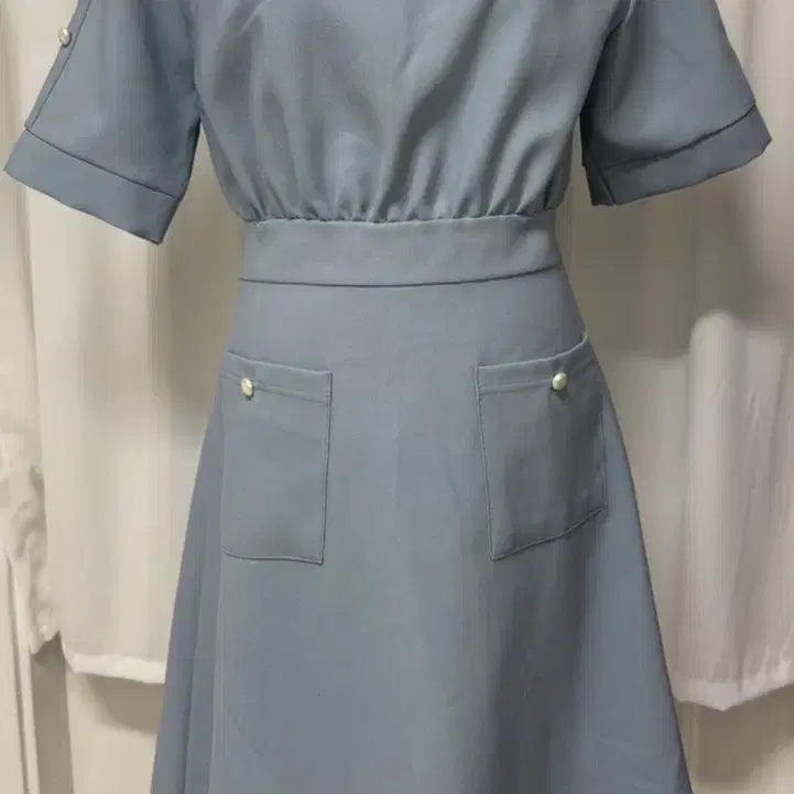 [BUNJANG] EBUBA Pearl Detail Short Sleeve Mini Dress / EBUBA 반팔 원피스