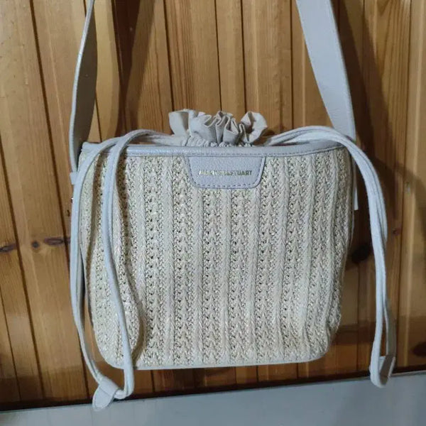 [BUNJANG] JILL by JILLSTUART Rattan Raffia Cross Bag Bucket Bag / 질바이질스튜어트 라탄 라피아 크로스백 버킷백