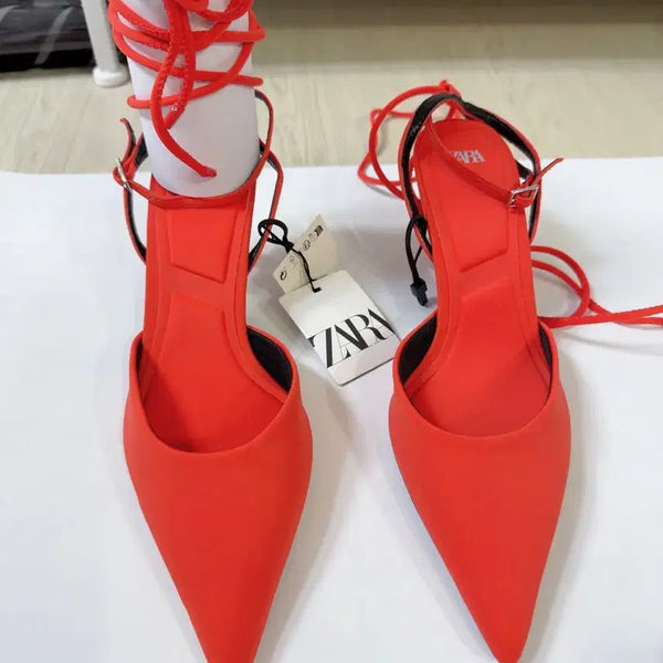 [BUNJANG] ZARA Strappy Heeled Sandals / 자라 ZARA 힐 샌들 스트랩 슈즈